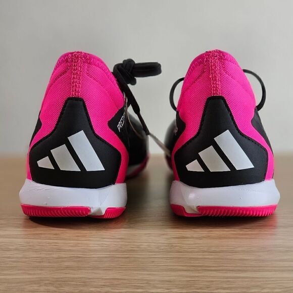Adidas Predator Accuracy .3 Indoor Soccer Sala Shoes 10 Black Pink White GW7069 - Picture 5 of 12